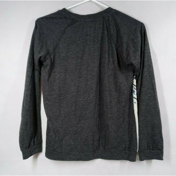 Jolt Women's White Blouse With Gray Sleeves & African Design Size Small - Picture 2 of 4